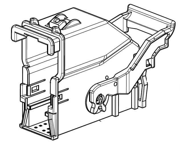 30way MSK 0.63 Receptacle Unsealed Yellow Connector, Code AF