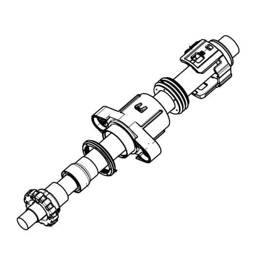 1way HV PT Receptacle Sealed Orange Connector