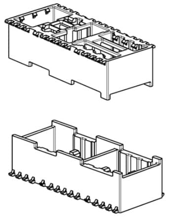 46way MAK 1.5/2.8/6.3 Receptacle Unsealed Red Connector