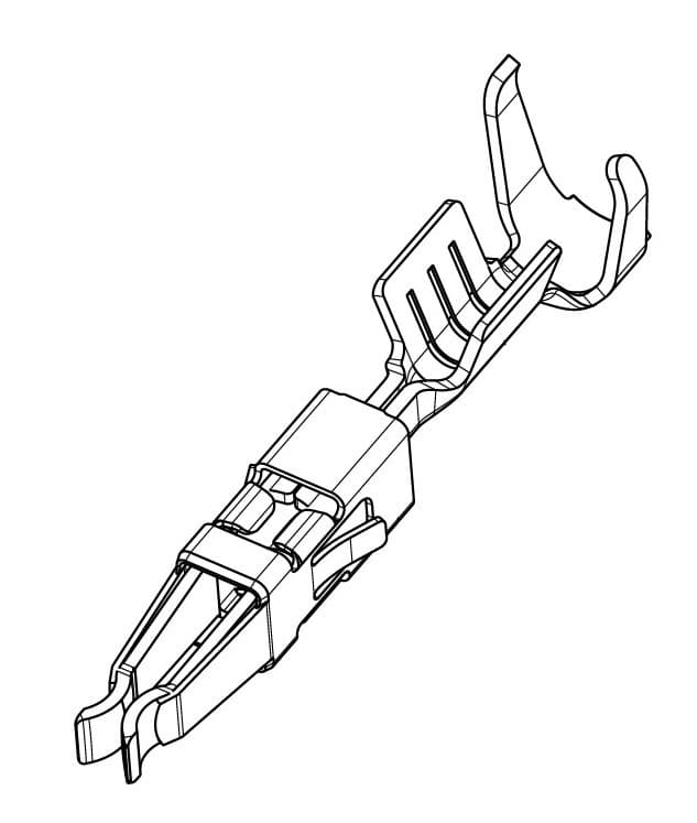 AFK 1.5 Receptacle Sealed Crimp Terminal, Sn, 0.2-0.35mm²