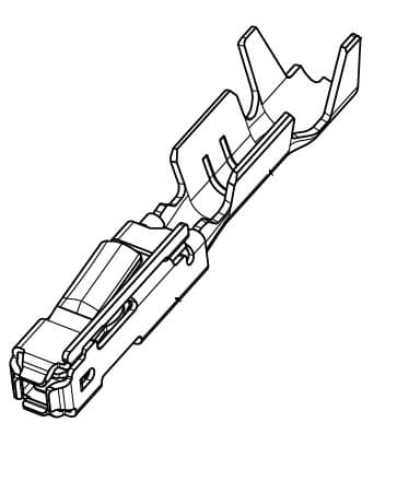 MSK 0.63 Receptacle Unsealed Crimp Terminal, Sn, 0.5-0.75mm²