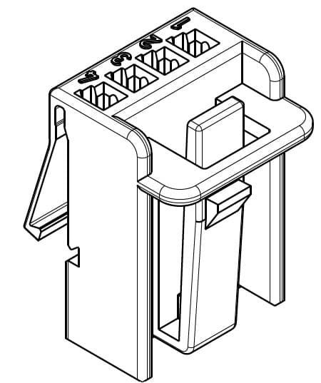 4way MSK 0.63 Receptacle Unsealed Black Connector, Code A