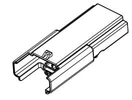 1way HC 14.5 Tab Unsealed Black Connector, Code A