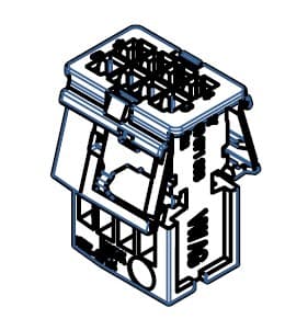 8way MAK 1.2 Receptacle Unsealed Black Connector, Code A