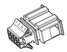 8way AFS 1.5 Tab Unsealed Black Connector
