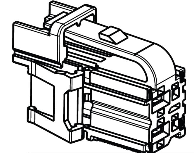 4way MSK/MAK 0.63/2.8 Receptacle Unsealed Brown Connector, Code F