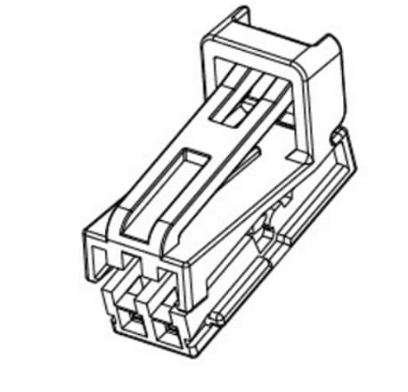 2way MSK 0.63 Receptacle Unsealed Black Connector