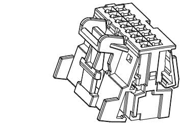 16way MSK 0.63 Receptacle Unsealed Brown Connector, Code A