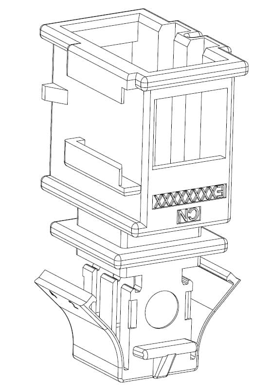 4way AFS 1.5 Tab Unsealed Black Connector