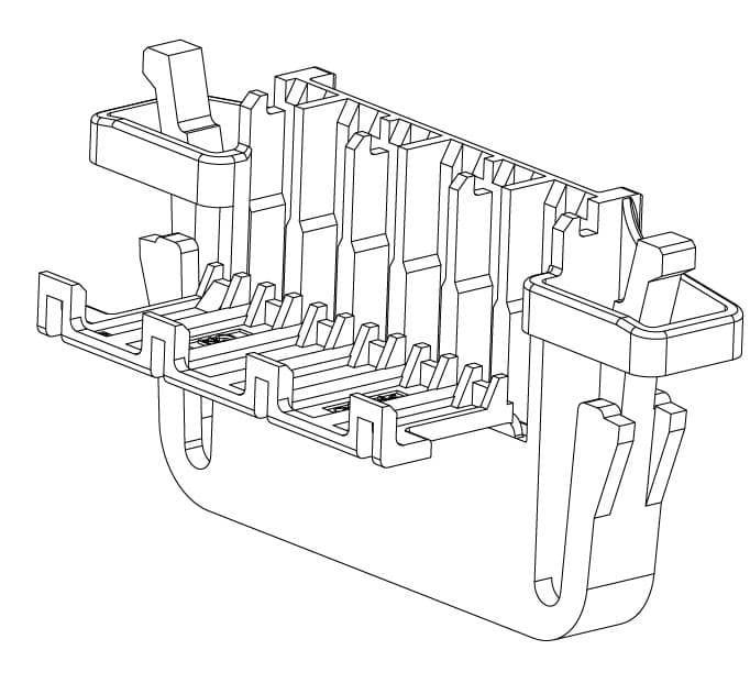 6way AFK 1.5 Receptacle Unsealed Black Connector