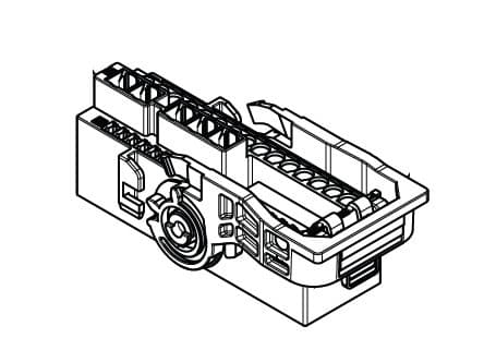 59way MSK/MAK 0.63/1.2/2.8 Receptacle Unsealed Black Connector