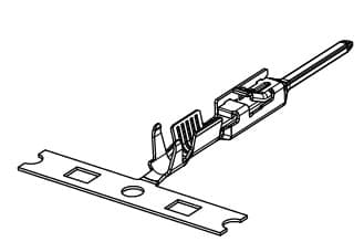 COS 0.63 Tab Unsealed Crimp Terminal, Au, 0.22-0.35mm²