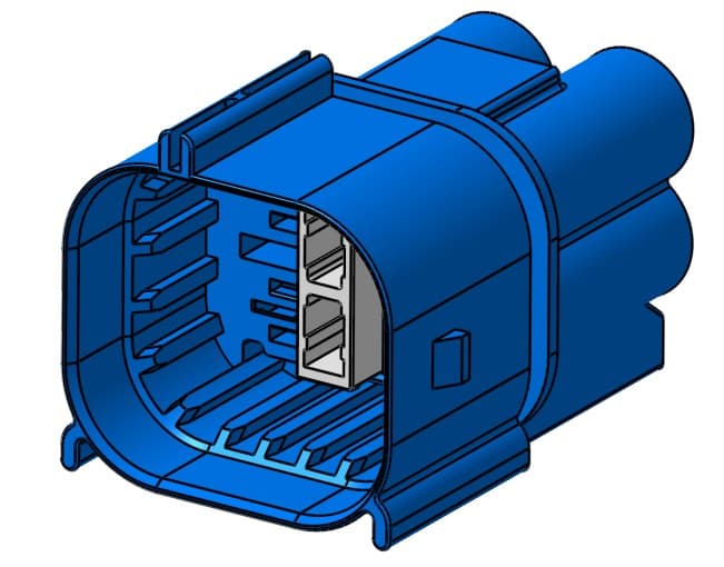 4way AFS 4.8 Tab Sealed Blue Connector, Code A
