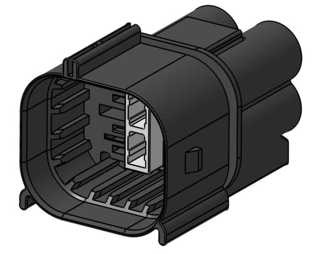 4way AFS 4.8 Tab Sealed Black Connector, Code A