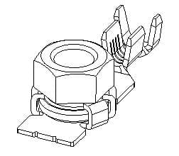 CLAW RING TERMINAL WITH M6 NUT