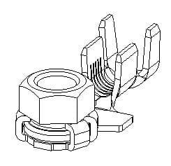 CLAW RING TERMINAL WITH M6 NUT