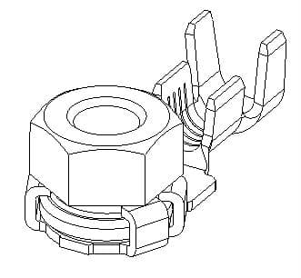 CLAW RING TERMINAL WITH M6 NUT