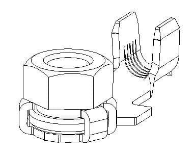 CLAW RING TERMINAL WITH M6 NUT