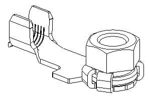 CLAW RING TERMINAL WITH M6 NUT