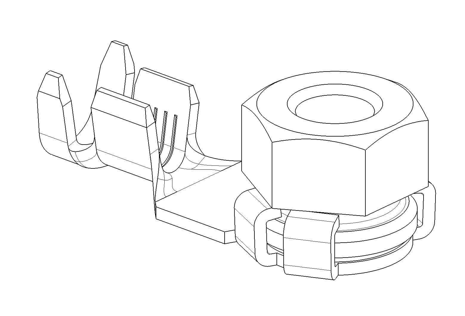CLAW RING TERMINAL WITH M4 NUT