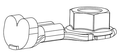 CLAW RING TERMINAL WITH M8 NUT