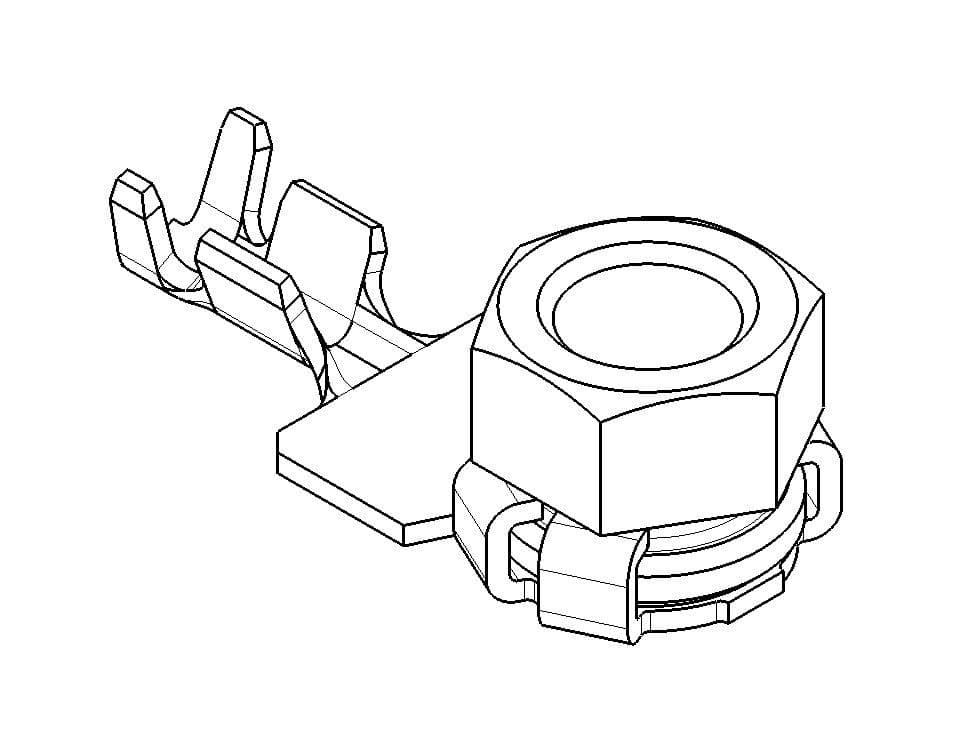 CLAW RING TERMINAL WITH M6 NUT