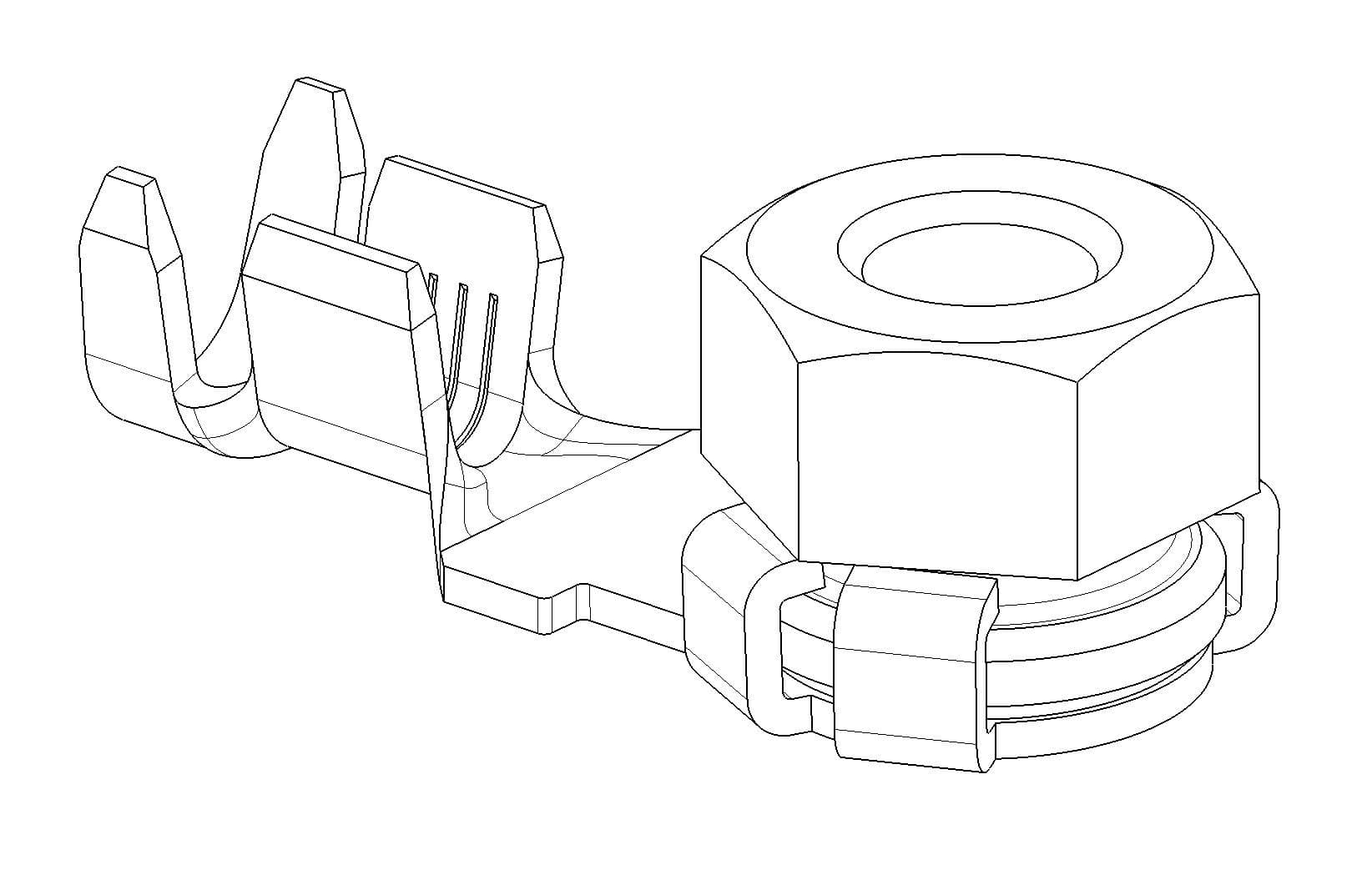 CLAW RING TERMINAL WITH M4 NUT