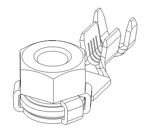 CLAW RING TERMINAL WITH M6 NUT