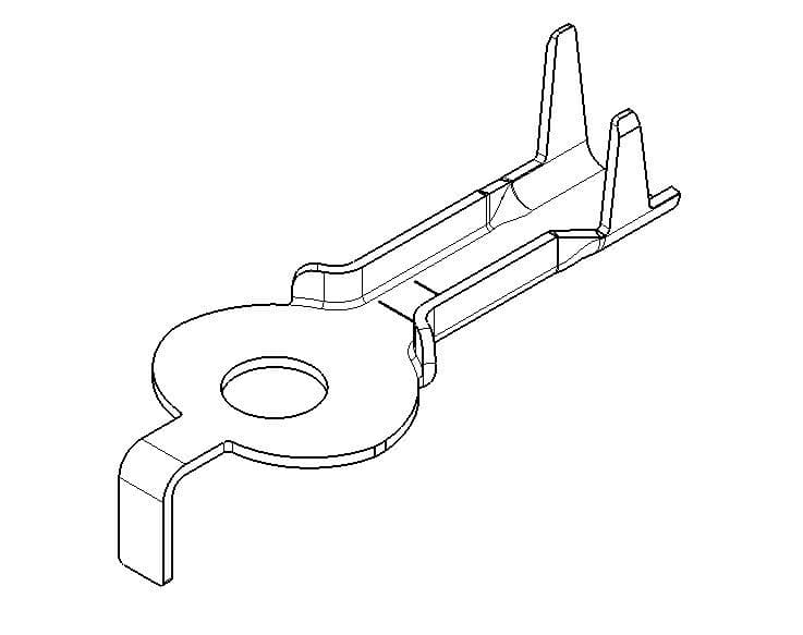 RING TERMINAL M8, ANTI-ROTATION