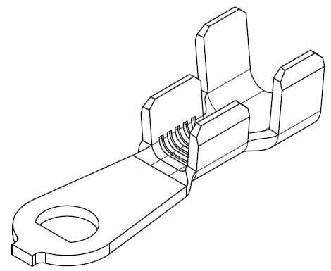 SERRATED RING TERMINAL ANTI-ROTATION