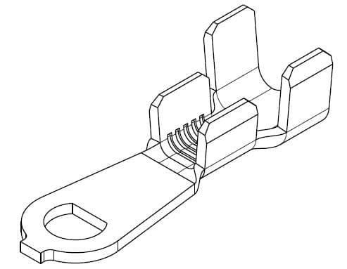 SERRATED RING TERMINAL ANTI-ROTATION