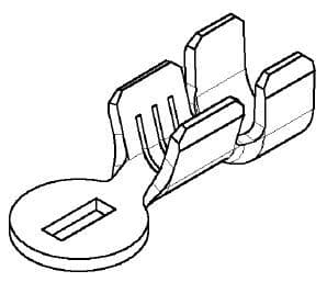 EYELET TERMINAL, RECTANGULAR SLOT