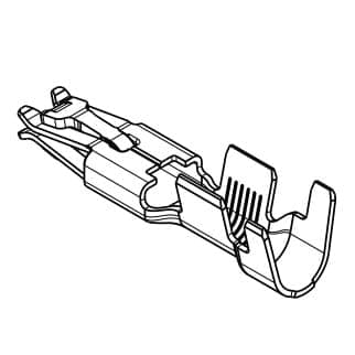 HC 6.3 Receptacle Sealed Crimp Terminal, Ag, 2.5-4mm²