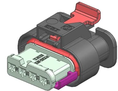 4way MAK 1.2 Receptacle Sealed Natural Connector with CPA, Code B