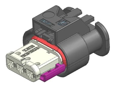 3way MAK 1.2 Receptacle Sealed Natural Connector, Code B