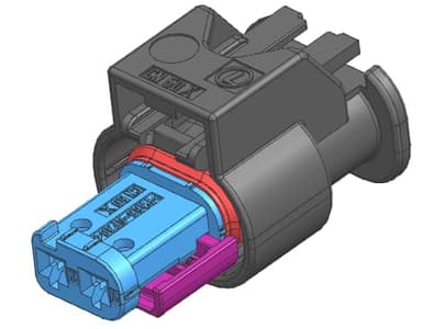 2way MAK 1.2 Receptacle Sealed Blue Connector, Code C