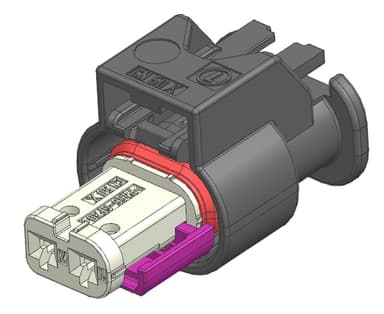 2way MAK 1.2 Receptacle Sealed Natural Connector, Code B