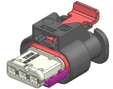 3way MAK 1.2 Receptacle Sealed Natural Connector with CPA, Code B