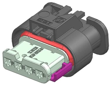 4way MAK 1.2 Receptacle Sealed Natural Connector, Code B