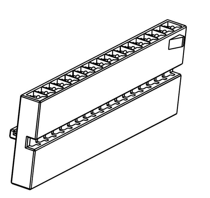 30way MSK 0.63 Receptacle Unsealed Black Connector