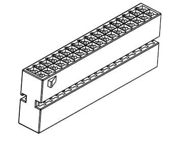 30way MSK 0.63 Receptacle Unsealed Black Connector