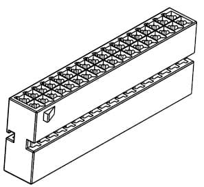 30way MSK 0.63 Receptacle Unsealed Black Connector